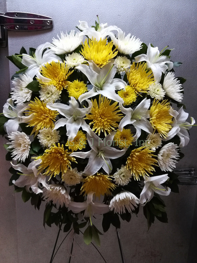 Funeral Floral Wreath 015 - G & J Florist