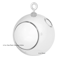 4.5-in. Clear Plastic Terrarium Globes - G & J Florist