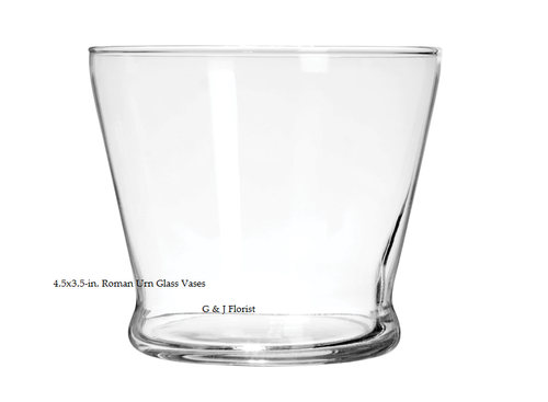 4.5 in x 3.5-in. Roman Urn Glass Vases - G & J Florist