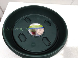 11.5 inch Plastic Planter Trolley with 4 wheels (color: Green, Gray, Terracotta) - G & J Florist