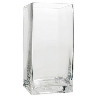 5 x  10 inch clear-square-vase - G & J Florist